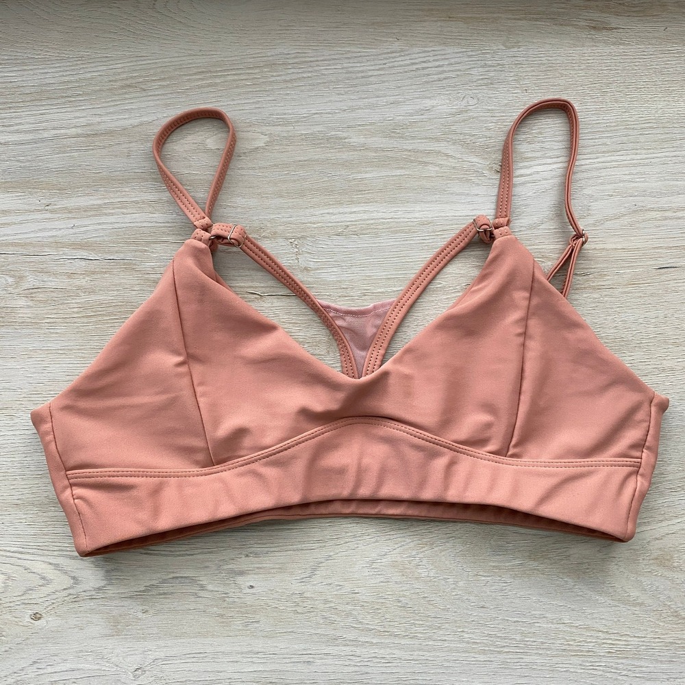 HARNA Polewear Fierce Top Powder Pink Bra Womens Small Pink Mesh